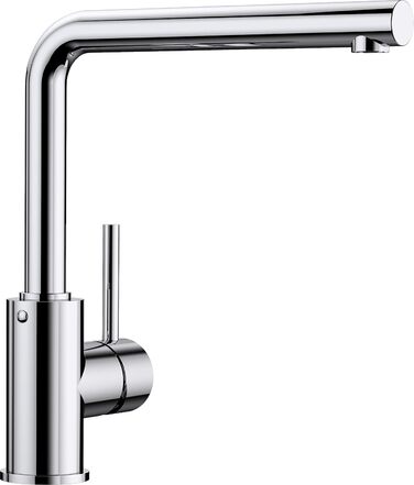 Змішувач кухонний BLANCO MILA хром | Високий тиск | Захист від зворотного потоку | Керамічний картридж | Захист якості води та економія води | Розміри: 10,5x25,5x27 см | Вивід - трубка