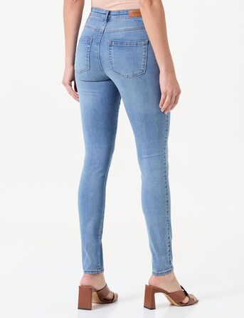 Жіночі скінні джинси ONLY (M / 32L, світло-блакитний, вибілений денім)