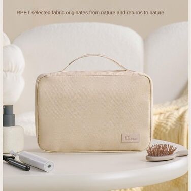 Чоловіча та жіноча сумка-органайзер для косметики та туалетних аксесуарів - велика сумка для душу, бежева