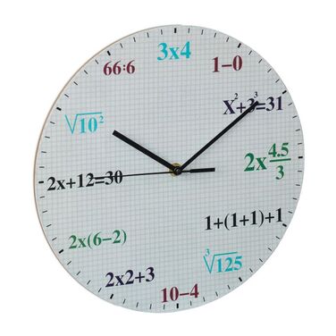 Relaxdays Wall Clock with Mathematical Formulas
