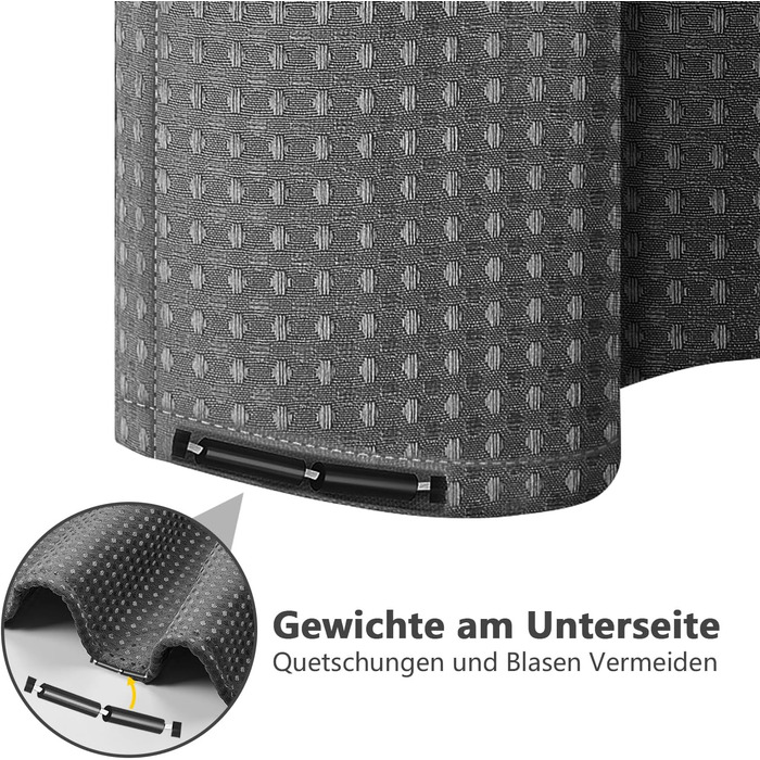 Шторка для душу Waffel з магнітами, текстиль, поліестер, 183x183 см (зелена)