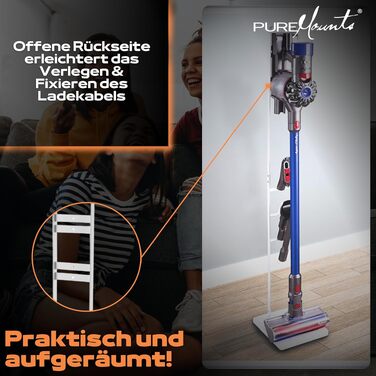 Підставка для пилососа Dyson V15/V12/V11/V10/V8/V7 PureMounts біла - універсальний тримач для аксесуарів
