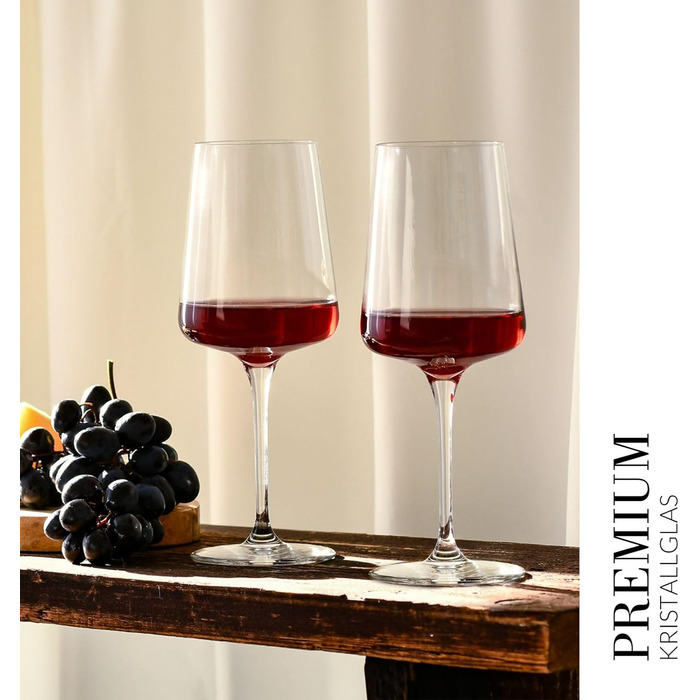 Кросне Келих для червоного вина | Набір 6 шт. | 500 мл | Infinity Collection | Без свинцю | Для дому, ресторану, прийомів