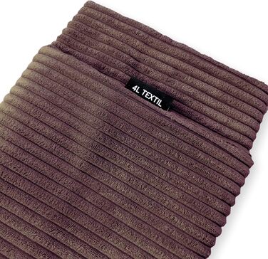 4L Textil ZOE: М'яке ліжко для собак, Corduroy, Бежеве, з блискавкою, для маленьких собак, знімний чохол, 120x100 см