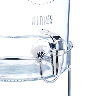 Relaxdays 8-Liter Beverage Dispenser with Stand
