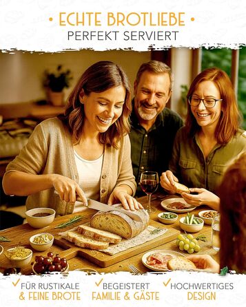 Ніж для хліба KRUSTENZAUBER з хвилястим лезом, 20 см, нержавіюча сталь. Великий ніж для нарізання хліба та булочок, для точного та легкого нарізання.