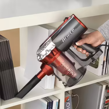 Ariete 2761 Handy Force, 2-in-1 corded electric broom, vacuum cleaner and crumb sucker, HEPA filter, cyclone technology, bagless, traditional brush, telescopic tube, Red/Black