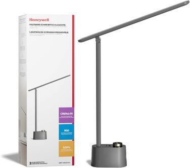 LED-лампа Honeywell H01 Pro Sunturalux™ з USB A+C, регульована яскравість, 3 режими, для дому, офісу та читання (сіра)