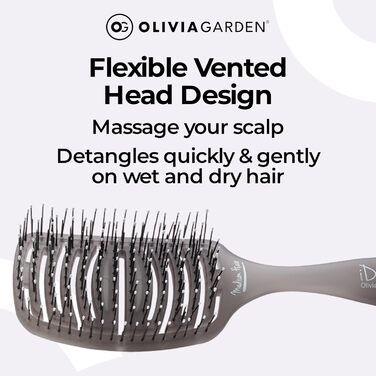 Щітка для волосся Olivia Garden iDetangle для нормального волосся, Paddle, для щоденного розчісування та догляду, 1 шт.