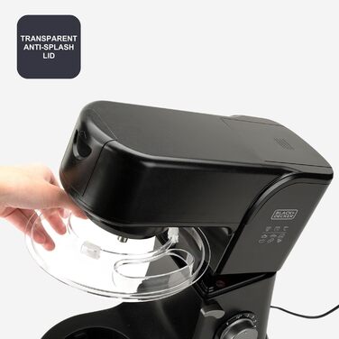 Ручний міксер Black+Decker BXMX500E, 1000W, нержавіюча сталь, сірий/чорний