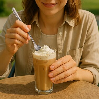 Набір барних ложок COM-FOUR® з нержавіючої сталі (12 шт.) - 20 см, для коктейлів, лате макіато, десертів