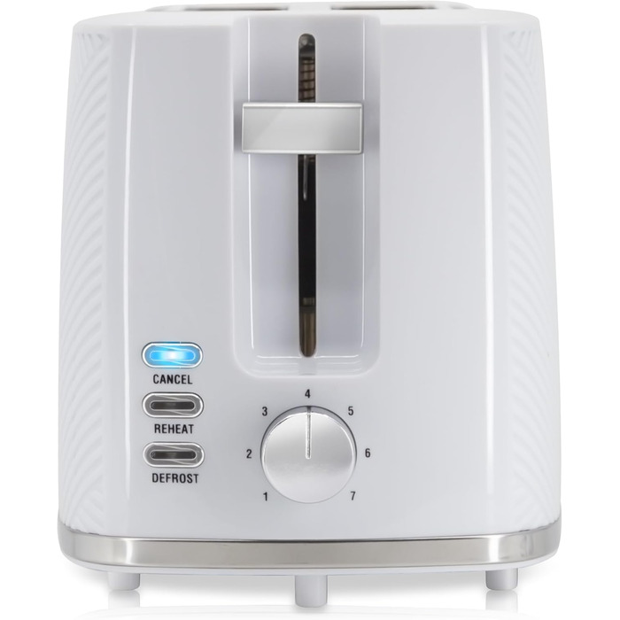 Набір для сніданку Briebe Elegance: тостер на 2 підсмажування, 7 рівнів підсмажування + чайник 1,7 л, 2200 Вт, BPA-free, сучасний дизайн (білий)
