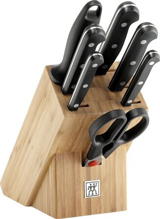 Набір ножів ZWILLING Twin Gourmet 8 предметів з бамбуковою підставкою