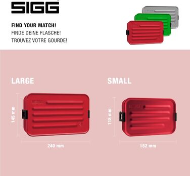 SIGG - Alu Lunchbox Plus - Lunchbox with Compartment - Award-Winning - Dishwasher Safe & Microwave Safe - Absolutely Leakproof - Featherlight - BPA-Free