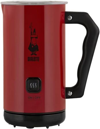 Електричний спінювач молока Bialetti Milch Frother, 150 мл для капучино, 300 мл гарячого молока, червоний