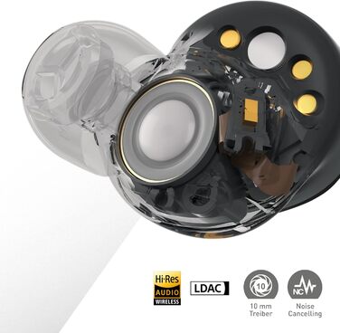 Навушники бездротові Technics EAH-AZ80E-K чорні з шумозаглушенням та мікрофоном