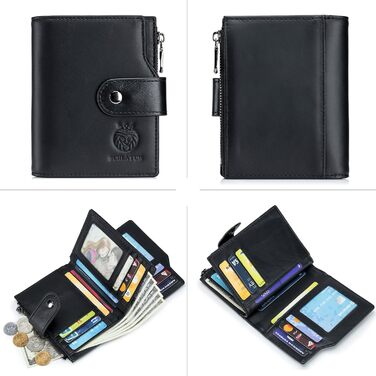 MsiDtsoy Leather Wallet for Men, with RFID Protection, Genuine Leather Wallet for Men, Wallet, Purse, Leather Wallet in Portrait Format, Vintage Genuine Leather Wallet with Gift Box