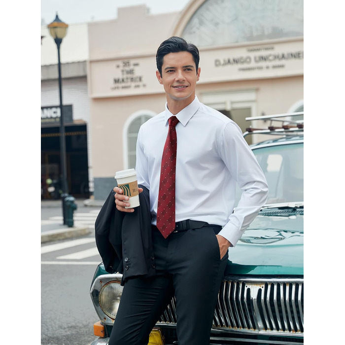 HISDERN Комплект краваток для чоловіків (3 шт.) з нагрудним хустиною. Шовкові краватки для весілля та особливих подій.