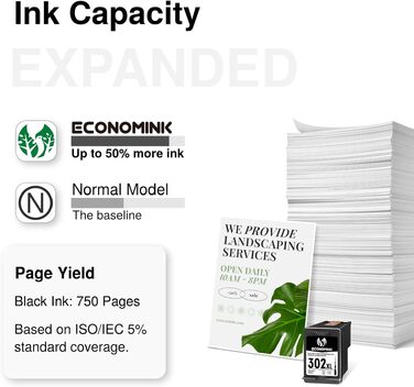 Картридж 302XL чорний сумісний для принтерів HP OfficeJet 3830, 3831, 3833, 4650, 5230, DeskJet 3630, 3636, 3639, Envy 4524, 4525, 4527 (1 шт)