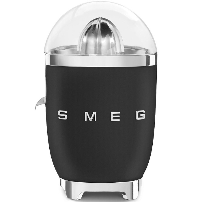 Електрична соковижималка для цитрусових Smeg CJF01PGEU, ручний прес, універсальний конус, 70 Вт, чорна