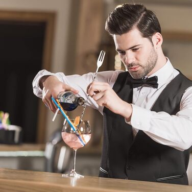 Набір барних ложок для коктейлів із нержавіючої сталі з спіральним стержнем, 32 см, 6 шт, сріблясті