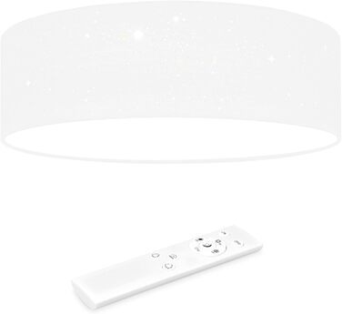 Navaris LED Ceiling Light - Dimmable Color Temperature Change Remote Control - 22W Starry Sky - Living Room Lamp Bedroom Ceiling Lamp Children's Room Lamp Ceiling (32cm, White)