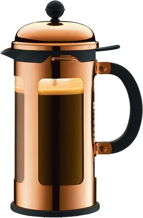 Френч-прес Bodum CHAMBORD 1 л, мідний, з нержавіючої сталі, із захистом від проливання
