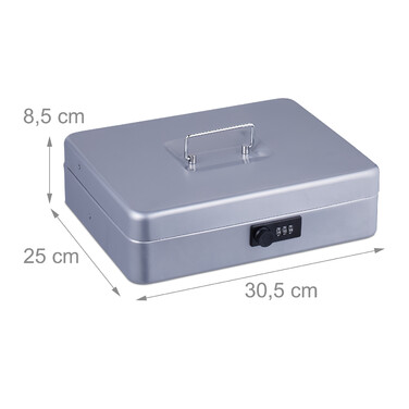 Relaxdays Cash Box Комбінація номерів Євро