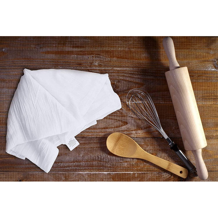 SIMPLI-MAGIC Dish Towels Mehlsack Handtücher, Kitchen Towels, Dishcloths, Cotton, White/Opulent Garden, 24