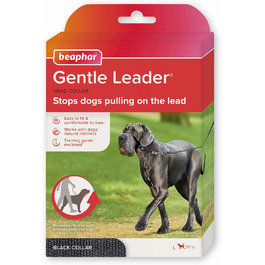 Напівшийовик Gentle Leader Beaphar для великих собак: зупиняє тягу, тренувальний помічник, чорний