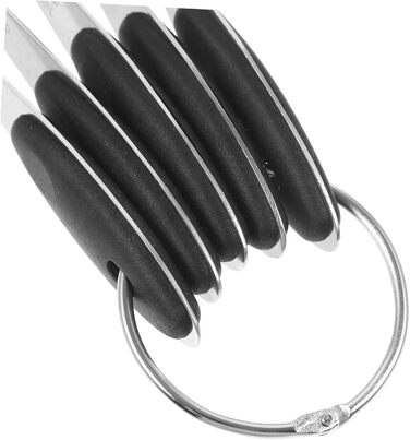 Cabilock 2-Piece Stainless Steel Measuring Spoons Collapsible Measuring Cups Gadgets Adjustable Batter Measuring Spoon Dispenser Dessert Cups with Lid Pantry Silica Gel
