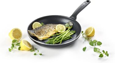 Керамічна антипригарна гриль-плита GreenPan Andorra 28 см, PFAS-free, для індукції та духовки, чорна