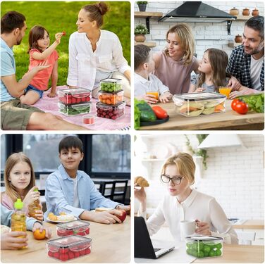 Набір контейнерів для зберігання продуктів 40 шт. з кришками, витіканнями, BPA-free, для кухні