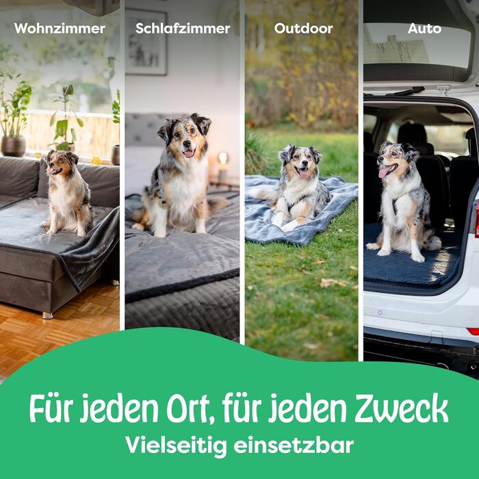 Водонепроникний килимок для собак Petpurry® 127x152 см (XL, сірий) - М'який, миючий, для дивана