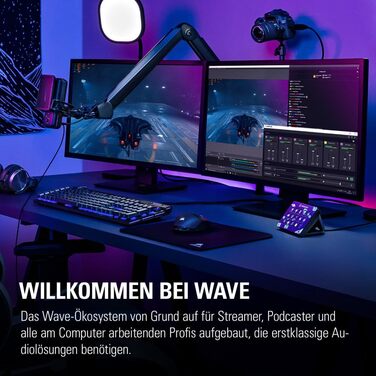 Elgato Wave: Кріплення для мікрофона з кабелями - для стрімінгу, подкастів, геймінгу та офісу