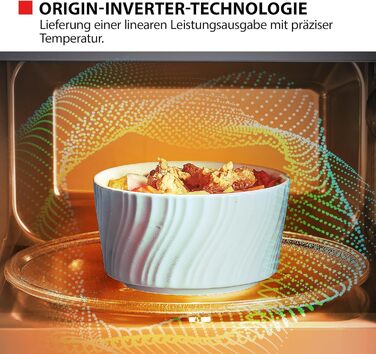 Мікрохвильова піч Toshiba MW3-AG25PFI(MG) з грилем та функцією духовки - 25L, 900W Inverter, 1100W Grill, вбудована, цифрова, 57dB, Chef-Abtauung, сірий колір Morandi, 25L, гриль, інвертор