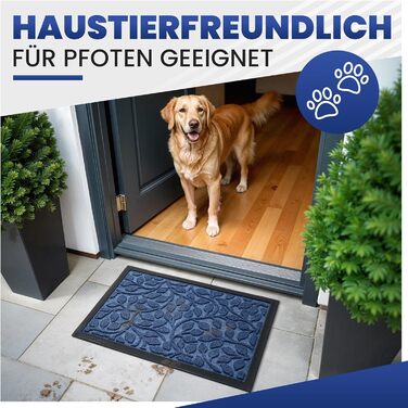 Килимок для дому та вулиці Bodenständig® - міцний, 80x120 см. Ефективно очищає взуття. Підходить для внутрішнього та зовнішнього використання.