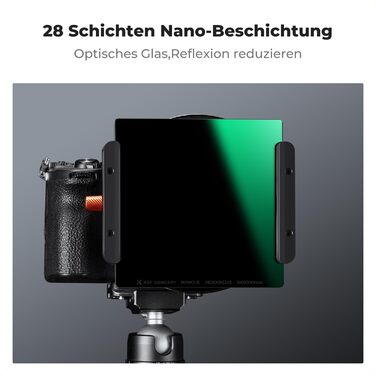 Набір фільтрів K&F Concept Nano-X: квадратний фільтр, ND1000, фільтр-утримувач, 8 адаптерних кілець