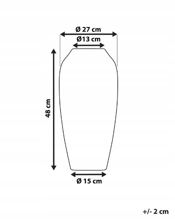 Керамічна ваза Beliani, 27 x 1 см