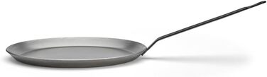 Млинцева пательня de Buyer Carbone Plus, важка, 24 см, з вуглецевої сталі, срібляста