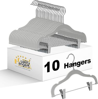 Вішалки для одягу: спідниці, штани, блузки, піджаки, сорочки, легінси. 360° обертання, рожевий/сірий, 10 шт.