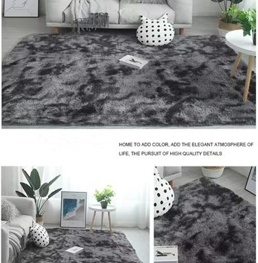 OYIMUA High-Pile Rug 120×160 cm Beige, Modern Fluffy Rug Living Room, Children's Room, Decoration, Bedroom, Hallway, Runner, Outdoor Rug, Faux Fur Rug, Shaggy, Solid Color, Bed Runner Beige 120 x 160 cm