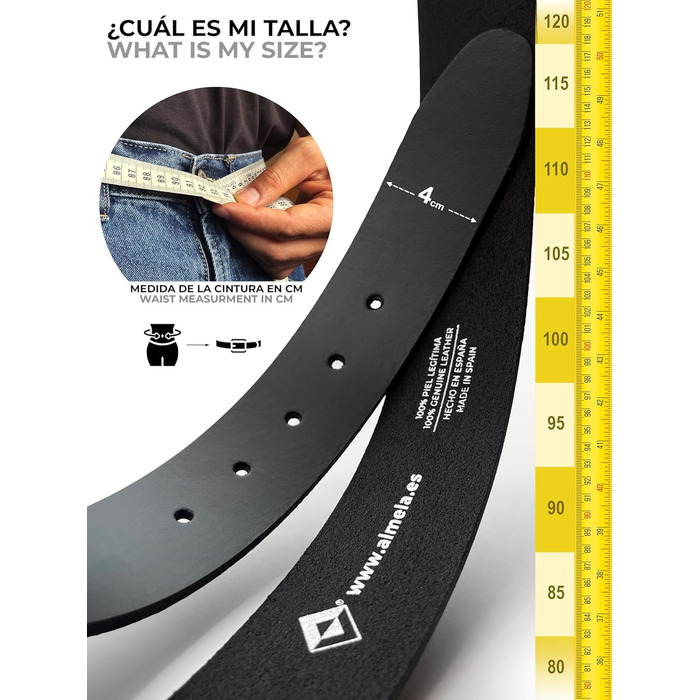 Жіночий шкіряний ремінь Almela з срібною пряжкою, 40 мм, червоний, 110 см