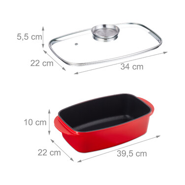 Relaxdays Roaster with Lid and Aroma Knob