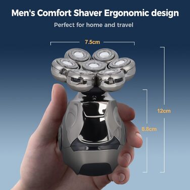 Машинка для гоління голови OSDUE чоловіча, водонепроникна, акумуляторна Type-C, для гладкої голови, магнітна, легка в очищенні, 60 хв роботи