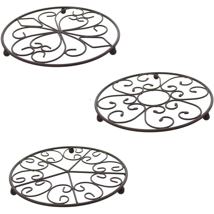 SIDCO Pot or Pan Trivets 3 x Round Table Protector Country House