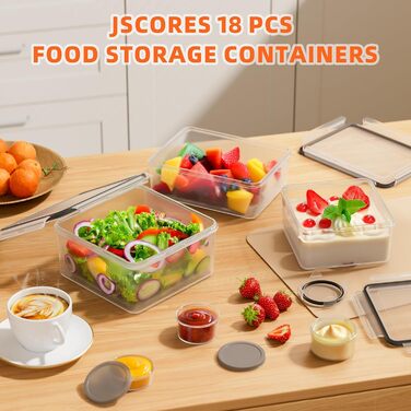 Набір контейнерів для зберігання продуктів 36 шт. з кришками, витіканнями, для кухні