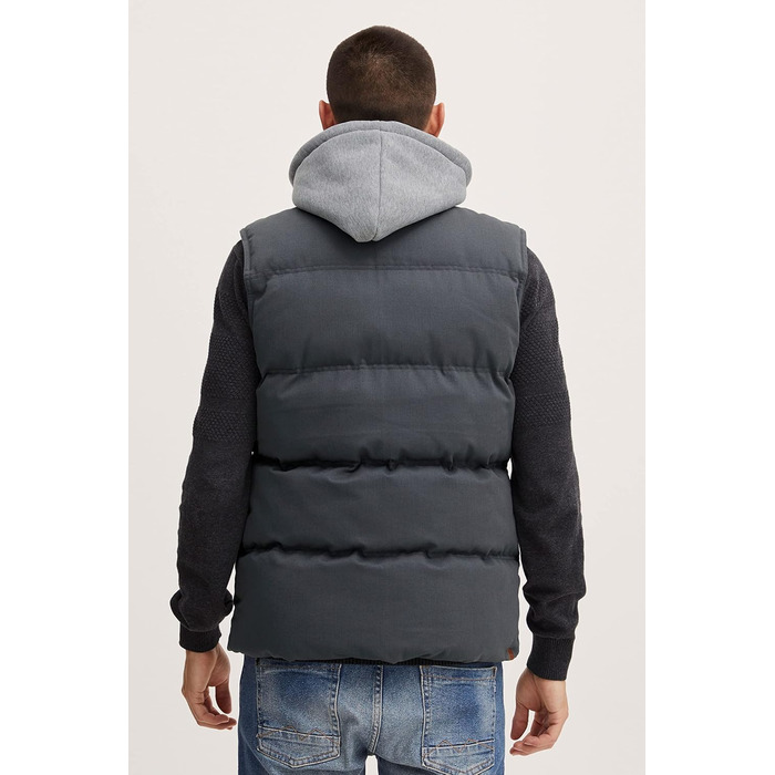 Чоловіча степкова жилетка Blend BHJens з капюшоном, кишенями та Regular fit, колір India Ink (70151)