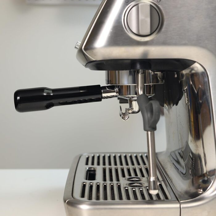 54mm Dual Outlet Portafilter for Sage/Breville Barista BES 870/878/880 Filter Basket with ABS Wood and Stainless Steel Portafilter Filter Holder Black