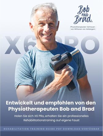 Bob & Brad X6 Pro Max Massage Gun with Heat & Cold Therapy - 11mm Amplitude Electric Muscle Massager with Metal Massage Heads for Pain Relief & Relaxation - Black